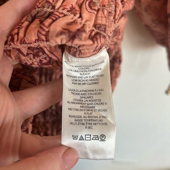 NWOT FREE PEOPLE Smock It To Me Mini Dress Ruffle Floral Printed Smocked Bodycon - Picture 7 of 14